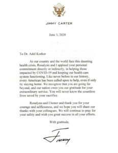 Letter from President Carter